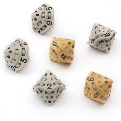 Lynx - D10 Dice Set - Six Dés à 10 Faces - Dés Crâne - Ensemble de dés - Publicité Lynx - D10 Dice Set - Six Dés à 10 Faces - Dés Crâne - Ensemble de dés - Publicité