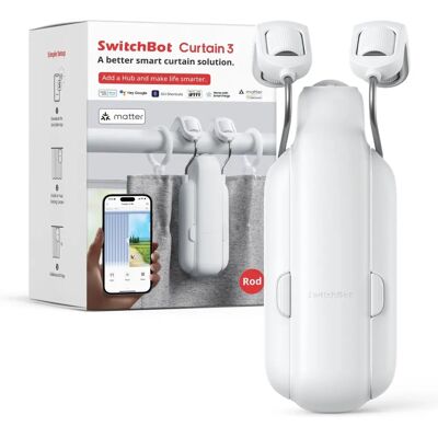 Ouvre-rideau Intelligent SwitchBot - Contrôle Bluetooth avec Application - Moteur Amélioré - Publicité Ouvre-rideau Intelligent SwitchBot - Contrôle Bluetooth avec Application - Moteur Amélioré - Publicité
