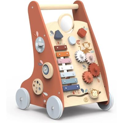 SPEEDY MONKEY Multi-Activity Walker - Trotteur en bois avec 9 jouets SPEEDY MONKEY Multi-Activity Walker - Trotteur en bois avec 9 jouets