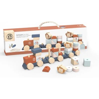 Speedy Monkey Train en bois - Jouet durable et amusant - Publicité Speedy Monkey Train en bois - Jouet durable et amusant - Publicité