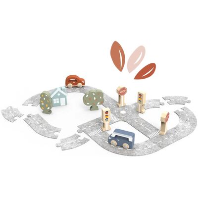 Speedy Monkey SP1026 - Umweltfreundliches Auto-Bahn Puzzle - Spielzeug für 4-Jährige Speedy Monkey SP1026 - Umweltfreundliches Auto-Bahn Puzzle - Spielzeug für 4-Jährige