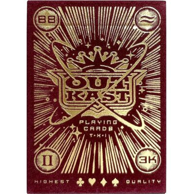 Karty do gry Outcast Red Velvet od Theory11 - 52 kart - Jakość pokerowa Karty do gry Outcast Red Velvet od Theory11 - 52 kart - Jakość pokerowa