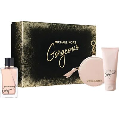 Michael Kors Gorgeous! Gift Set - Eau de Parfum 100ml, Body Lotion & Purse Michael Kors Gorgeous! Gift Set - Eau de Parfum 100ml, Body Lotion & Purse
