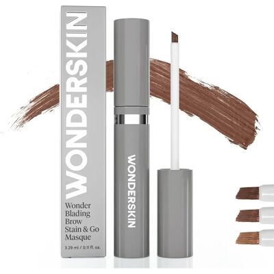 WONDERSKIN Wonder Blading Brow Stain & Go Masque - Braun - Augenbrauengel WONDERSKIN Wonder Blading Brow Stain & Go Masque - Braun - Augenbrauengel