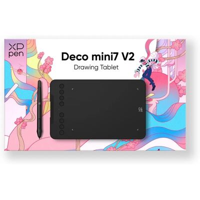 XPPen Mini7 V2 7x4,3 inch Grafische Tablet - Drukgevoeligheid XPPen Mini7 V2 7x4,3 inch Grafische Tablet - Drukgevoeligheid