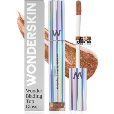 Wonderskin Wonder Blading Top Gloss Gold Glitter - Lip Gloss Wonderskin Wonder Blading Top Gloss Gold Glitter - Lip Gloss