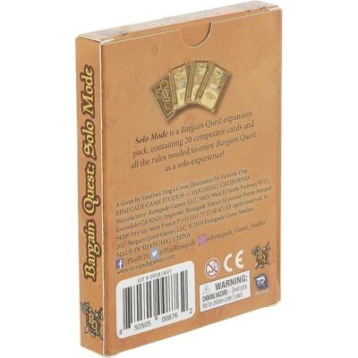 Renegade Bargain Quest Solo Mode Uitbreiding - Bordspel Renegade Bargain Quest Solo Mode Uitbreiding - Bordspel