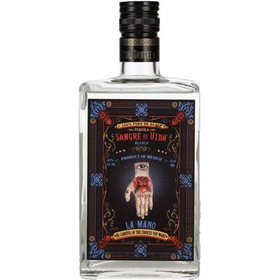 Sangre de Vida Loteria LA MANO Blanco Tequila 100% de Agave 40% Vol. Sangre de Vida Loteria LA MANO Blanco Tequila 100% de Agave 40% Vol.