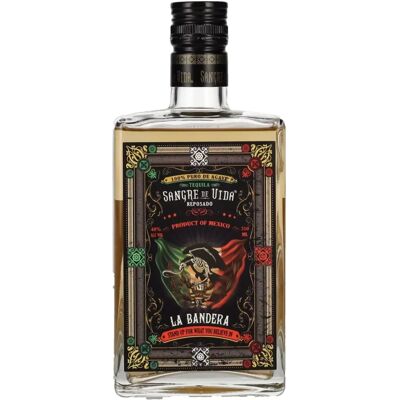 Sangre de Vida LA BANDERA Reposado Tequila - 100% Agave - 40% Vol. - 0,35l Sangre de Vida LA BANDERA Reposado Tequila - 100% Agave - 40% Vol. - 0,35l
