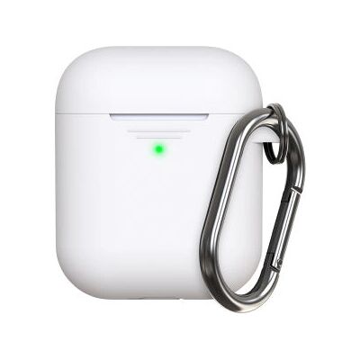 KeyBudz Weiße AirPods Hülle - Schutzcover für Apple 1 & 2 KeyBudz Weiße AirPods Hülle - Schutzcover für Apple 1 & 2