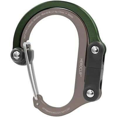 Gear Aid Heroclip Medium Hybrid Camping Gear Clip - Waldgrün Gear Aid Heroclip Medium Hybrid Camping Gear Clip - Waldgrün