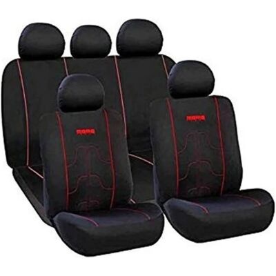 MOMO 21 Schwarz/Rot Polyester Autositzbezüge - Autositzbezüge MOMO 21 Schwarz/Rot Polyester Autositzbezüge - Autositzbezüge