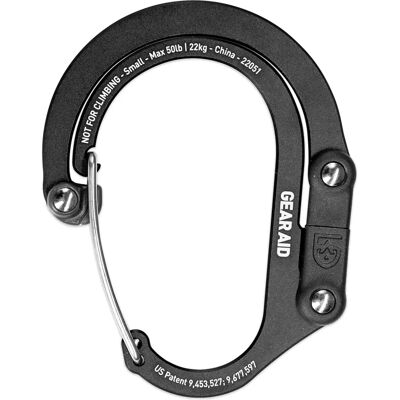 Gear Aid Heroclip Small - Karabiner - Schwarz - Unterstützt 22kg Gear Aid Heroclip Small - Karabiner - Schwarz - Unterstützt 22kg