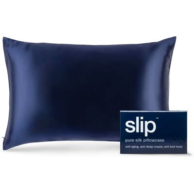 Slip Pure Silk Queen Pillowcase Navy Slip Pure Silk Queen Pillowcase Navy