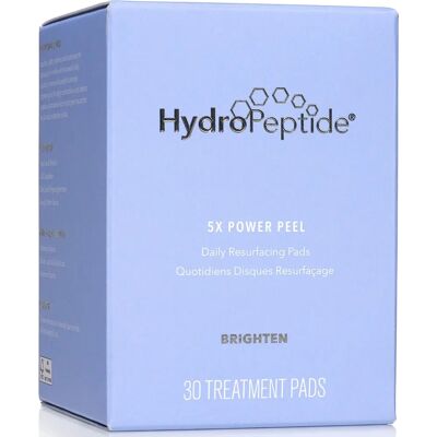 HydroPeptide 5X Power Peel Daily Resurfacing Pads - Glycolic, Lactic & Salicylic Acids - All Skin Types HydroPeptide 5X Power Peel Daily Resurfacing Pads - Glycolic, Lactic & Salicylic Acids - All Skin Types