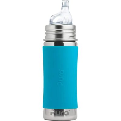 Pura Edelstahl Babyflasche - Auslaufsicher, 325ml, Blau - Babyflasche Pura Edelstahl Babyflasche - Auslaufsicher, 325ml, Blau - Babyflasche