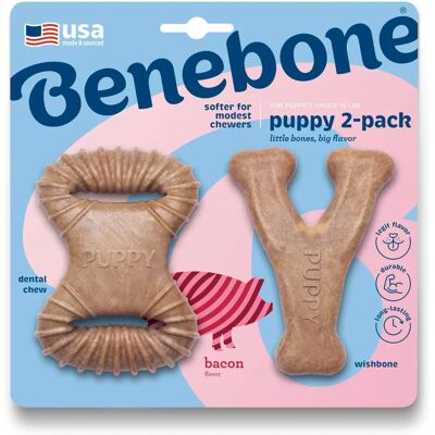 Benebone Valp 2-Pack Tuggleksak - Hundespill Benebone Valp 2-Pack Tuggleksak - Hundespill