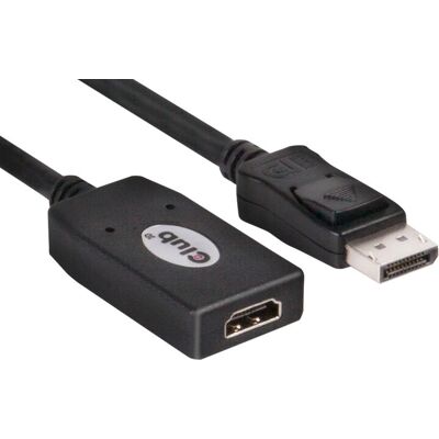 CLUB3D DisplayPort zu HDMI Adapterkabel - Schwarz CLUB3D DisplayPort zu HDMI Adapterkabel - Schwarz