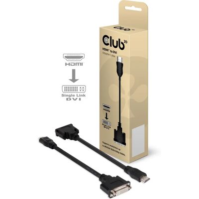 CLUB3D Modell HDMI zu DVI-I Adapter - 0,40 m Schwarz CLUB3D Modell HDMI zu DVI-I Adapter - 0,40 m Schwarz