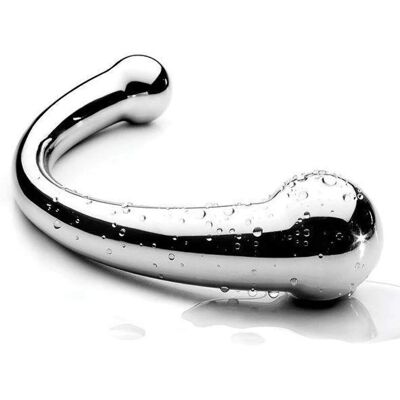 Njoy Baguette Pure en Acier Inoxydable - Argent - Massageur Courbé G-Point & P-Point Njoy Baguette Pure en Acier Inoxydable - Argent - Massageur Courbé G-Point & P-Point
