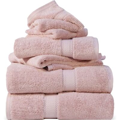 Superior - 6pc cotton towels - tea rose - 900g - Towel set Superior - 6pc cotton towels - tea rose - 900g - Towel set
