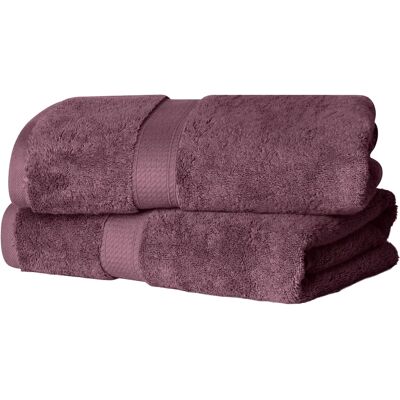 Superior - 2pc - Bleu Prune - 900 g - Lot de Serviettes de Bain - Publicité Superior - 2pc - Bleu Prune - 900 g - Lot de Serviettes de Bain - Publicité