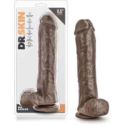 Dr Skin - Mr. Savage - Suklaa - 29 cm - Dildo Dr Skin - Mr. Savage - Suklaa - 29 cm - Dildo