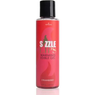 Syötävä lämminväriä tuova geeli mansikka Sensuva Sizzle Lips - Hieronta - 125ml Syötävä lämminväriä tuova geeli mansikka Sensuva Sizzle Lips - Hieronta - 125ml