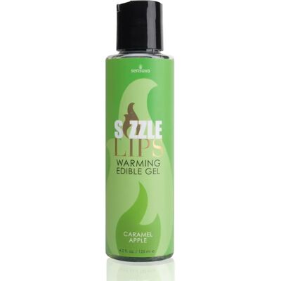 Sensuva Sizzle Lips - Gel chauffant comestible - Pomme Caramel - Publicité Sensuva Sizzle Lips - Gel chauffant comestible - Pomme Caramel - Publicité