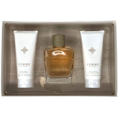 Usher Usher Femme Coffret Cadeau - Eau de Parfum, Lotion, Gel Douche - Publicité Usher Usher Femme Coffret Cadeau - Eau de Parfum, Lotion, Gel Douche - Publicité