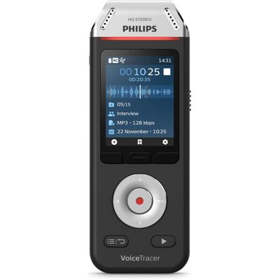 Philips Voice Tracer DVT2810 - Cyfrowy dyktafon z aktywacją głosu Philips Voice Tracer DVT2810 - Cyfrowy dyktafon z aktywacją głosu