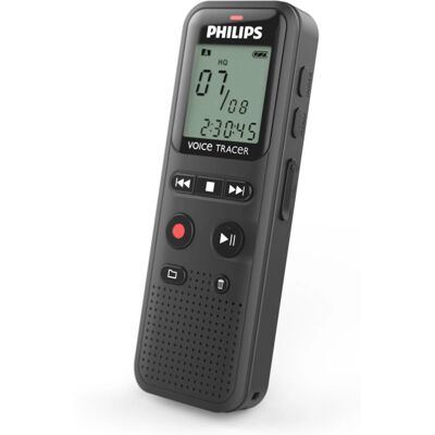 Philips DVT1160 Diktiergerät - 8 GB, Schwarz Philips DVT1160 Diktiergerät - 8 GB, Schwarz