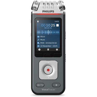 Philips DVT6115 Dyktafon - Yüksek çözünürlük, 3 mikrofon, 8GB Philips DVT6115 Dyktafon - Yüksek çözünürlük, 3 mikrofon, 8GB