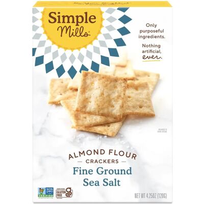 Simple Mills Sea Salt Almond Flour Crackers - Crackers - Sea Salt - Almond - Simple Mills Simple Mills Sea Salt Almond Flour Crackers - Crackers - Sea Salt - Almond - Simple Mills