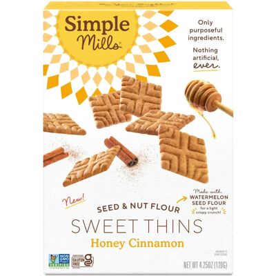 Simple Mills Proste młynki Miód Cynamon Sweet Thins - Sweet Thins Simple Mills Proste młynki Miód Cynamon Sweet Thins - Sweet Thins