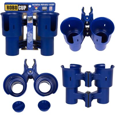 RoboCup Premium Quality Dual Cup Holder Portable Caddy - Navy RoboCup Premium Quality Dual Cup Holder Portable Caddy - Navy
