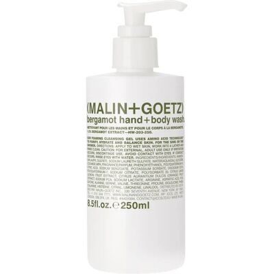 Malin + Goetz Bergamote Gel Lavant Mains + Corps (250ml) - Publicité Malin + Goetz Bergamote Gel Lavant Mains + Corps (250ml) - Publicité