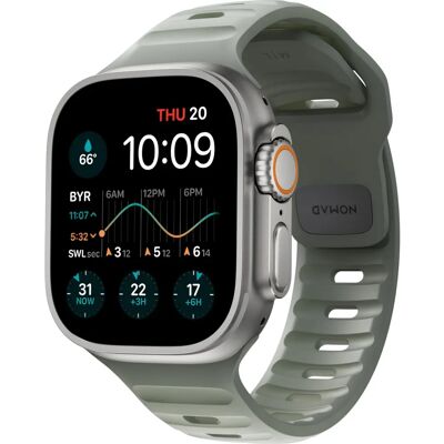 Nomad Grøn Silikone Sportrem til Apple Watch 42-49mm - Tilbehør Nomad Grøn Silikone Sportrem til Apple Watch 42-49mm - Tilbehør