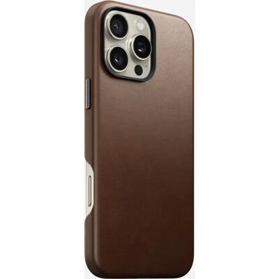 Custodia in Pelle Marrone Nomad per iPhone 16 Pro Max Custodia in Pelle Marrone Nomad per iPhone 16 Pro Max