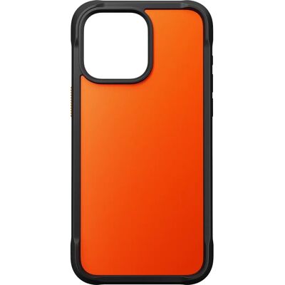 Coque Rugged Orange Nomad pour iPhone 15 Pro Max - Protège-chocs & Boutons en aluminium - Publicité Coque Rugged Orange Nomad pour iPhone 15 Pro Max - Protège-chocs & Boutons en aluminium - Publicité