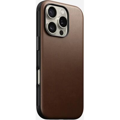 Nomad iPhone 16 Pro Lederen Case - Schokbestendig, MagSafe Nomad iPhone 16 Pro Lederen Case - Schokbestendig, MagSafe