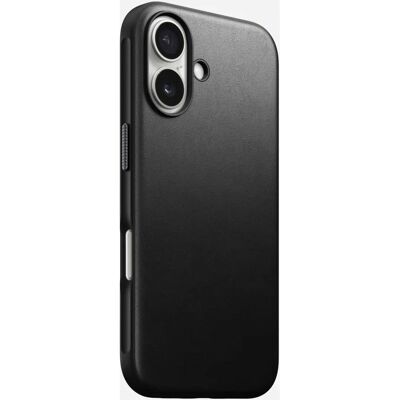 Coque en Cuir Nomad pour iPhone 16 - MagSafe - Noir - Publicité Coque en Cuir Nomad pour iPhone 16 - MagSafe - Noir - Publicité