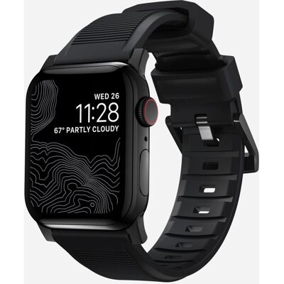 Nomad Sort Rustfrit Stål Gummi Armbånd til Apple Watch - Smarte Wearables Nomad Sort Rustfrit Stål Gummi Armbånd til Apple Watch - Smarte Wearables