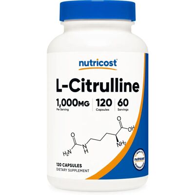 Nutricost L-Citrulline Capsules - 1000 Mg - 120 Count - Publicité Nutricost L-Citrulline Capsules - 1000 Mg - 120 Count - Publicité