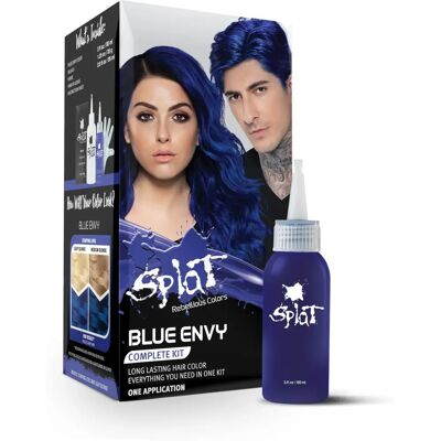Kit de coloration capillaire Splat Blue Envy - Teinture semi-permanente - Publicité Kit de coloration capillaire Splat Blue Envy - Teinture semi-permanente - Publicité