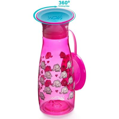 Bouteille d'eau rose Wow Cup 350ml - Tritan durable pour enfants - Publicité Bouteille d'eau rose Wow Cup 350ml - Tritan durable pour enfants - Publicité