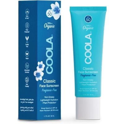 Coola LLC 857724008214 Økologisk ansiktssolkrem SPF 50 - Uparfymert Coola LLC 857724008214 Økologisk ansiktssolkrem SPF 50 - Uparfymert