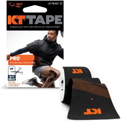 KT Tape Pro - Cinta de kinesiología sin cortar - Negro - 5m KT Tape Pro - Cinta de kinesiología sin cortar - Negro - 5m