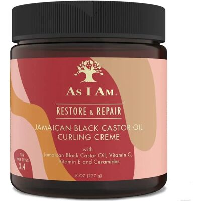 Crème Bouclante à l'Huile de Ricin Noir Jamaïcain - As I Am 227g Crème Bouclante à l'Huile de Ricin Noir Jamaïcain - As I Am 227g