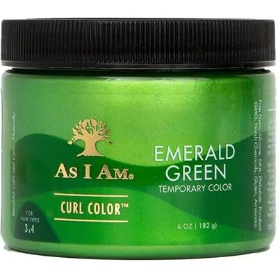 Coloration Bouclés As I Am Vert Émeraude - Color Semi-permanent - 182 g - Publicité Coloration Bouclés As I Am Vert Émeraude - Color Semi-permanent - 182 g - Publicité